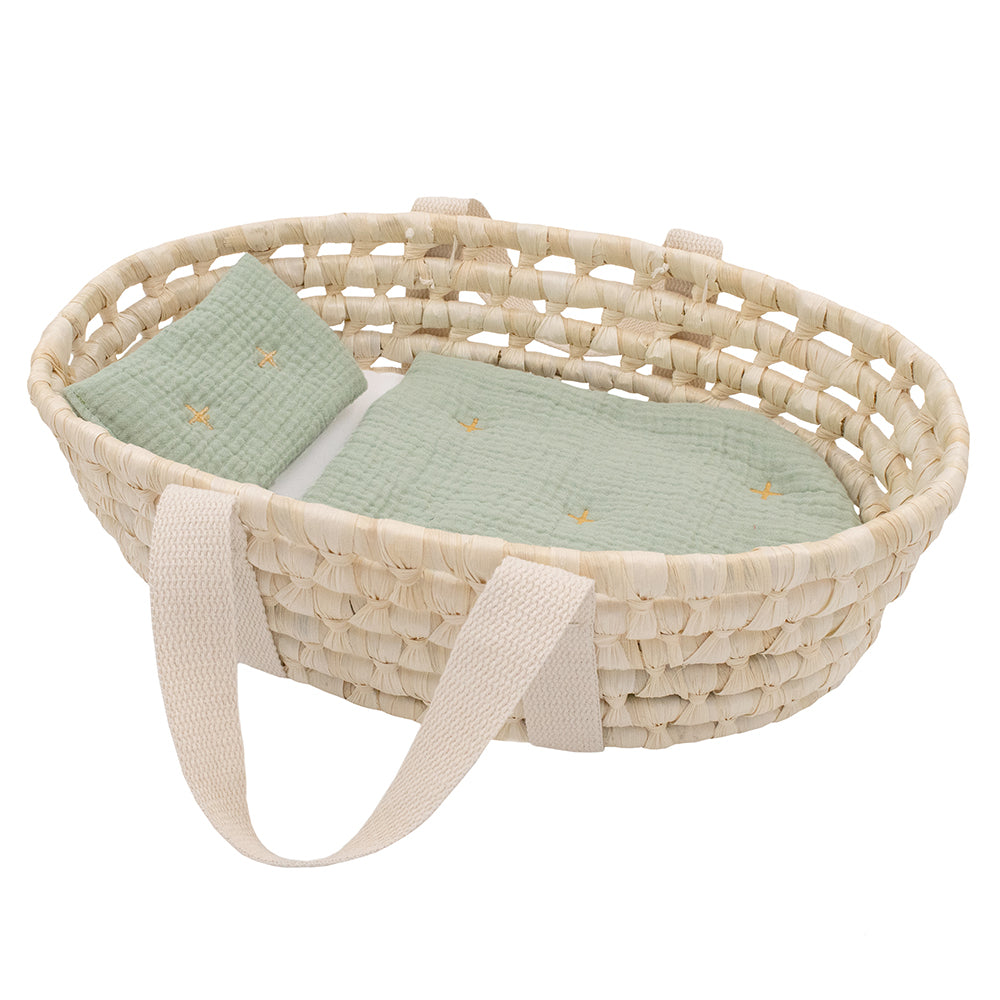 Woven Doll Moses Basket Set