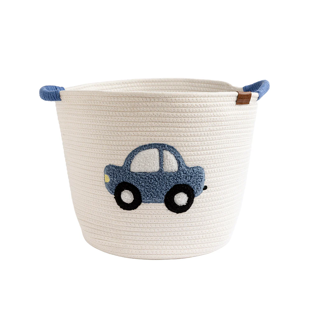 Cotton Rope Embroidered Hampers - Car