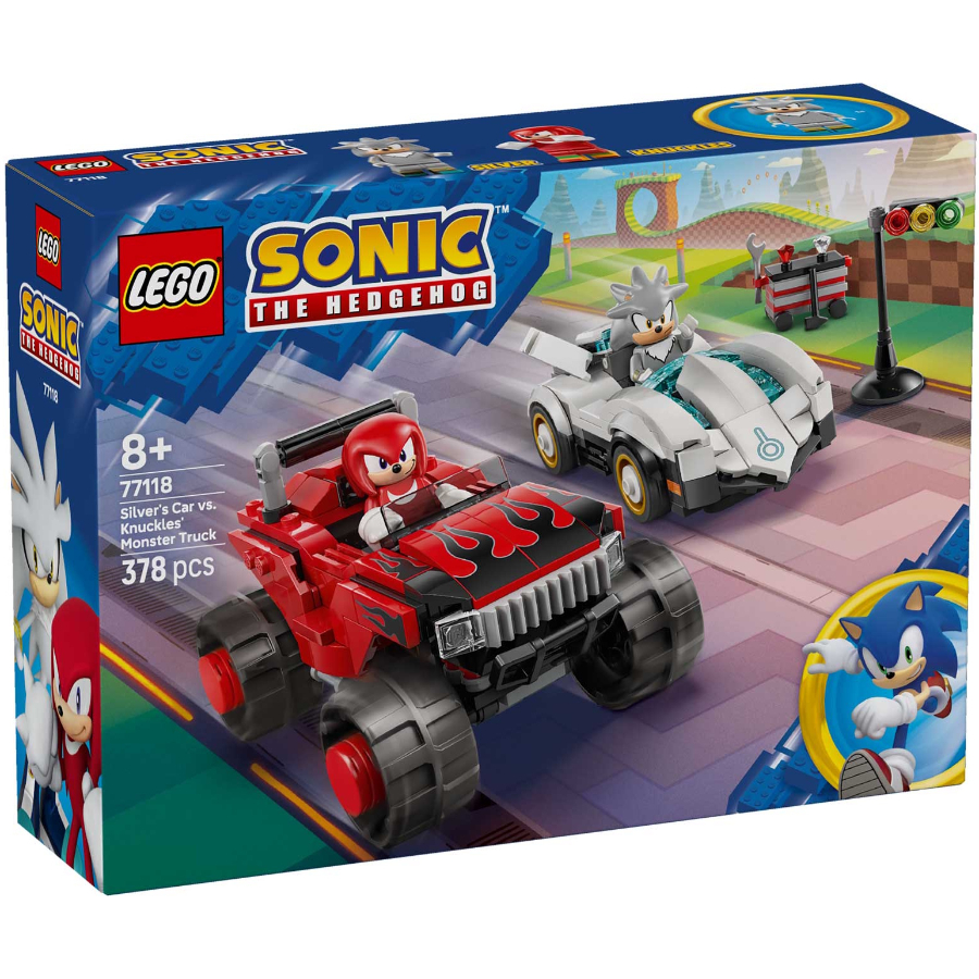 Silver's Car vs. Knuckles' Monster Truck Lego 77118