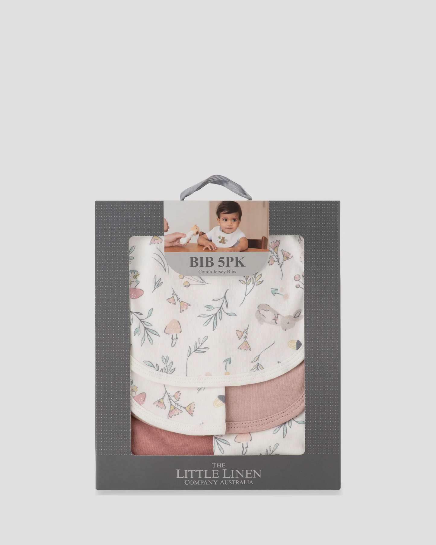Cotton Jersey 5 Pk Bibs - Harvest Bunny