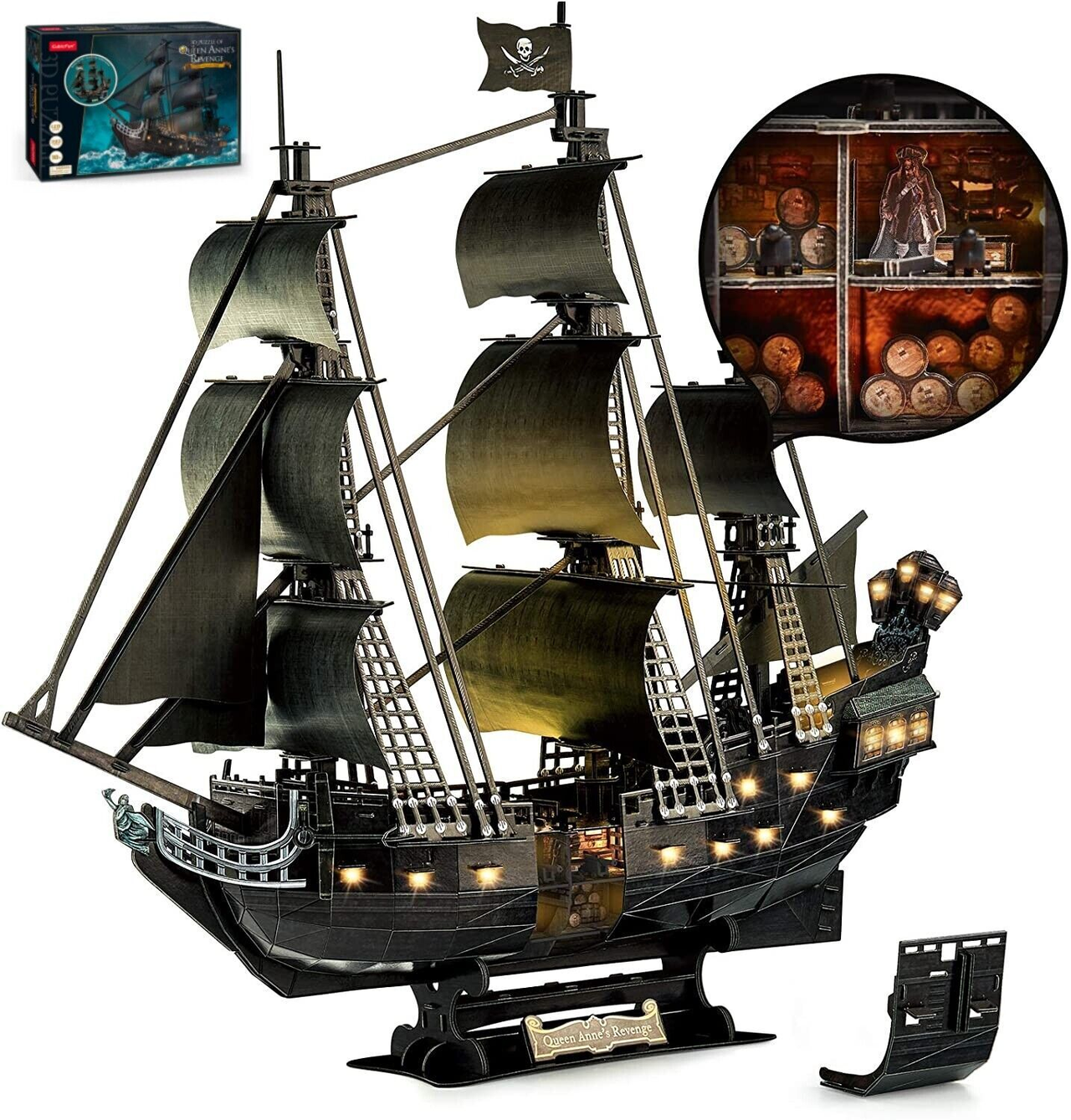 Queen Anne's Revenge 3D Puzzle with LED