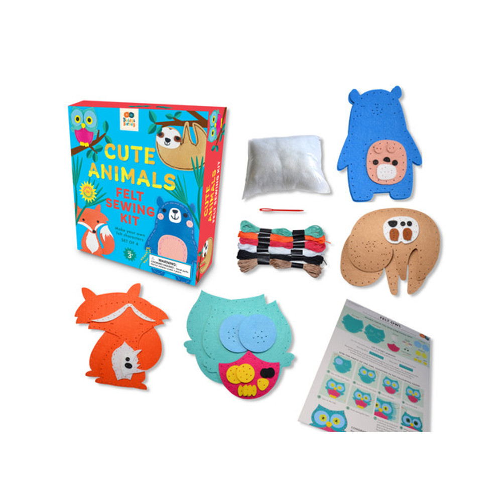Felt Sewing Kit Tube - Cute Animals