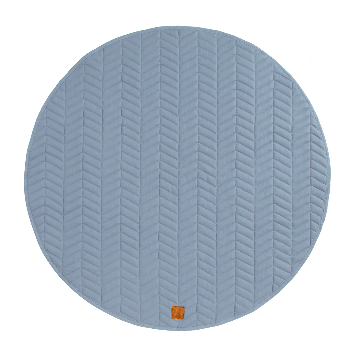 Quilted Linen Playmat - Slate Blue