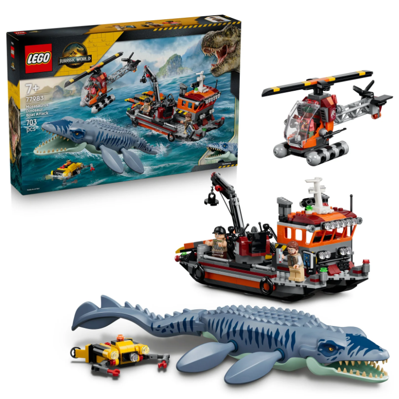 Mosasaurus Dinosaur Boat Attack Lego 77983