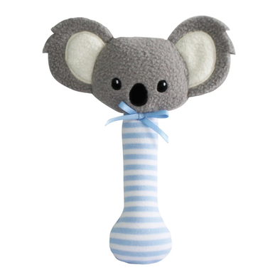 Baby Koala Stick Rattle - Blue Stripe