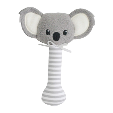 Baby Koala Stick Rattle - Grey Stripe