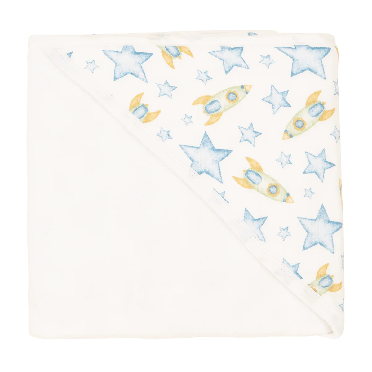 Organic Hooded Baby Towel - Rocket