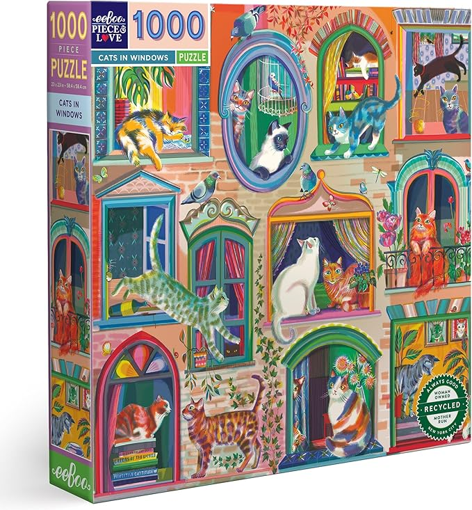 1000 pc Puzzle - Cat in Windows