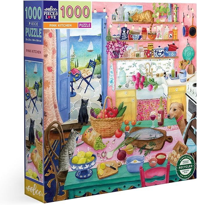 1000 pc Puzzle - Pink Kitchen