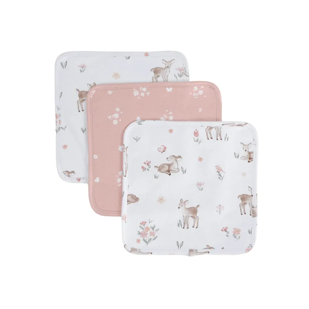 3pk Washcloths - Fawn Fables