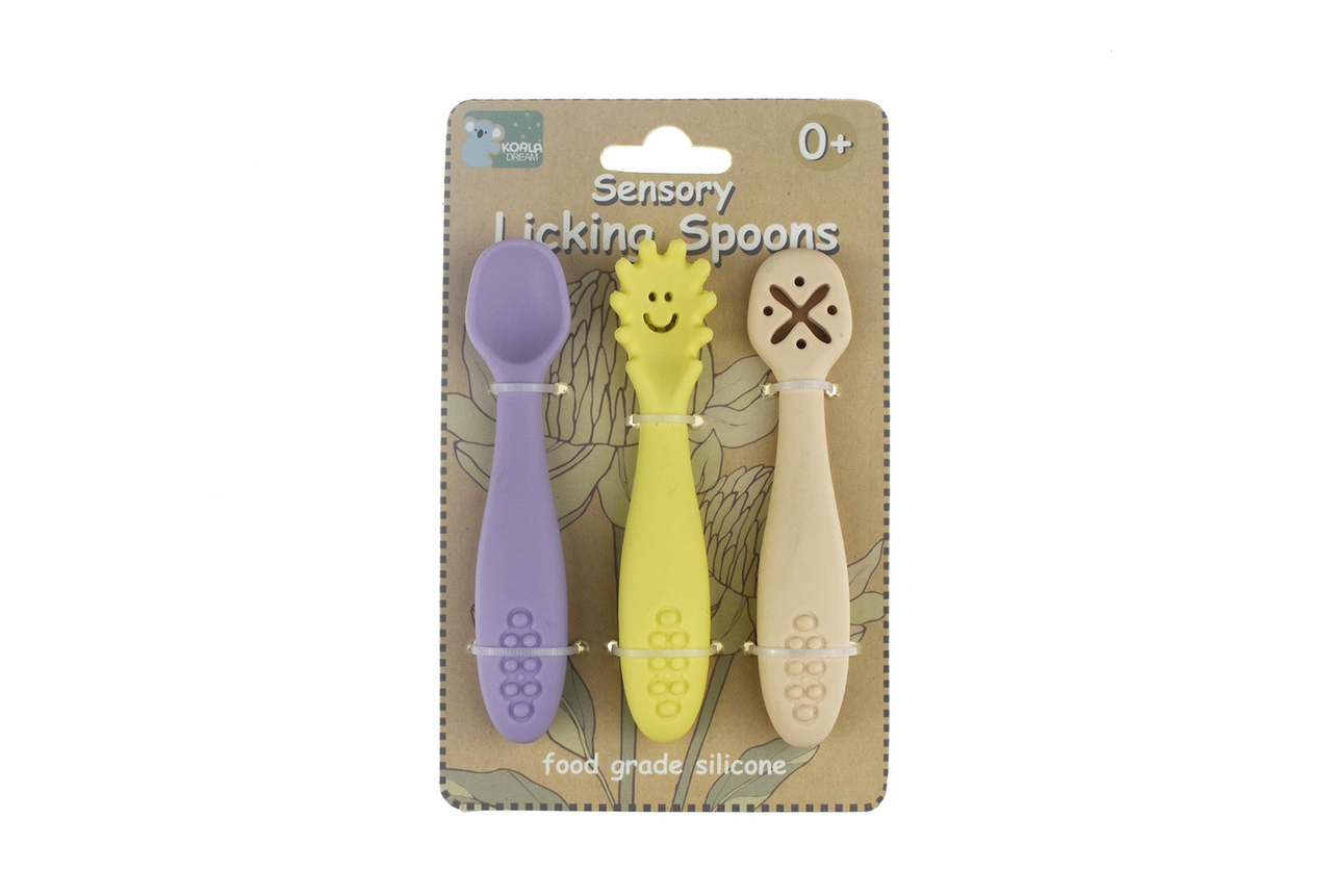 Sensory Silicone Licking Spoons / Multicolour