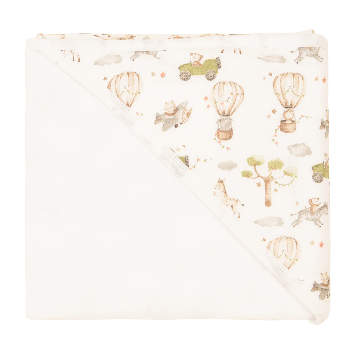 Organic Hooded Baby Towel - Monkey Carnival