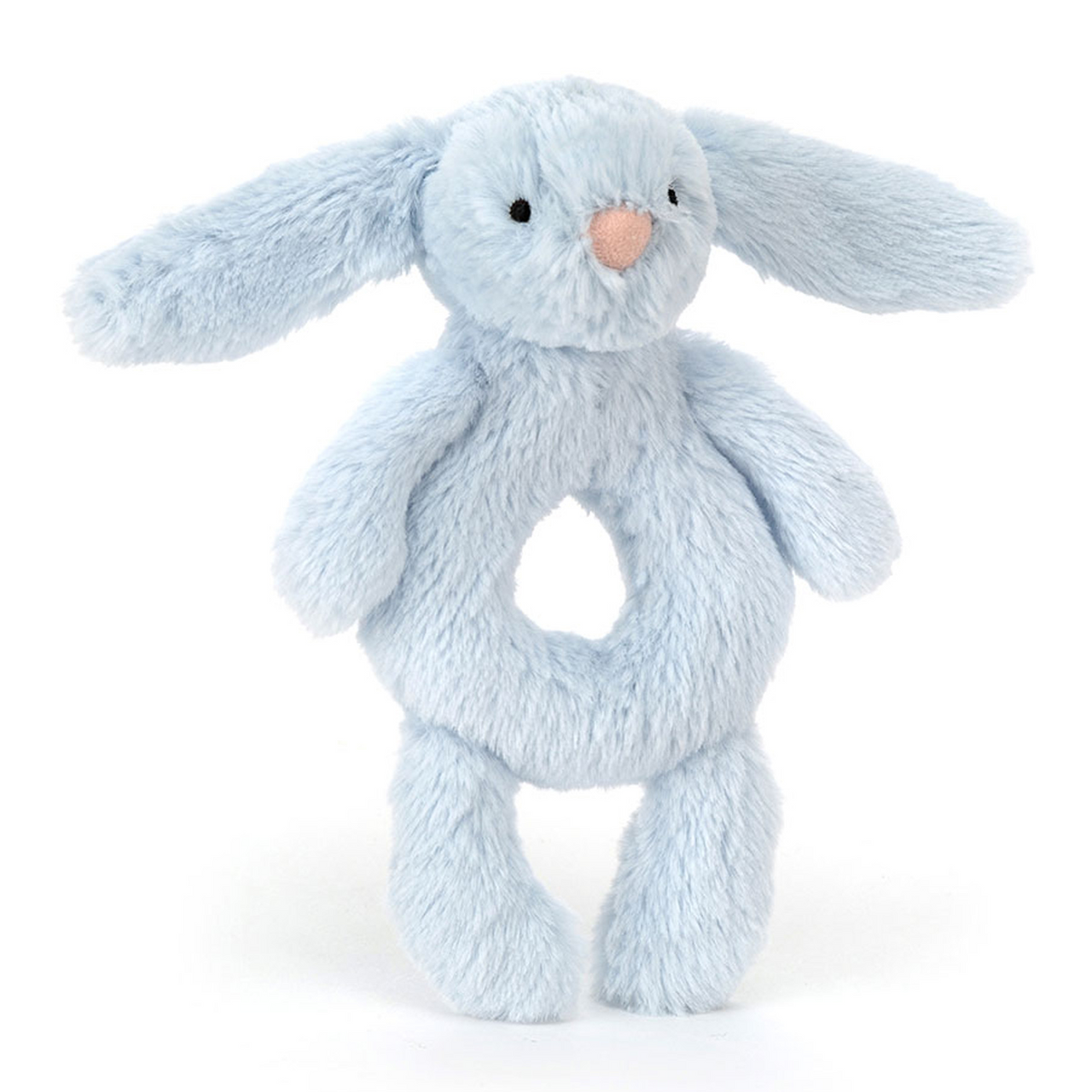 Bashful Blue Bunny Ring Rattle