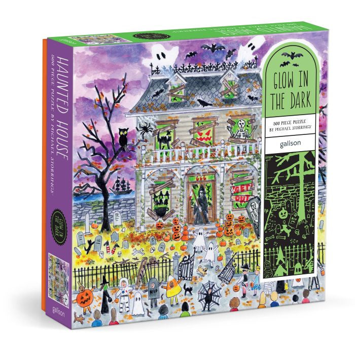 500 pc Glow in the Dark Puzzle -  Michael Storrings Haunted House