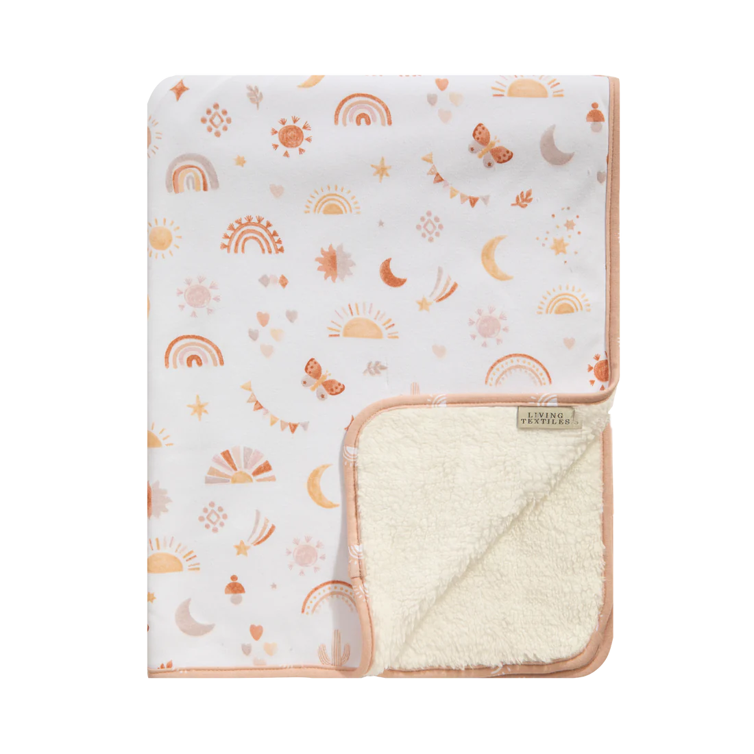 Organic Jersey Sherpa Blanket - Bohemian Bliss