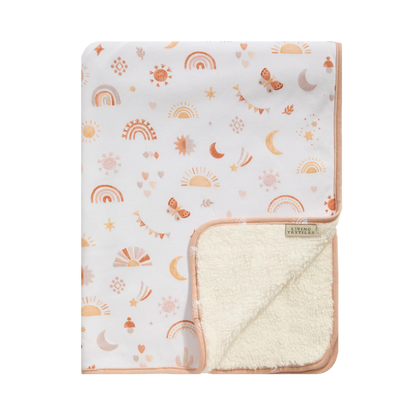 Organic Jersey Sherpa Blanket - Bohemian Bliss