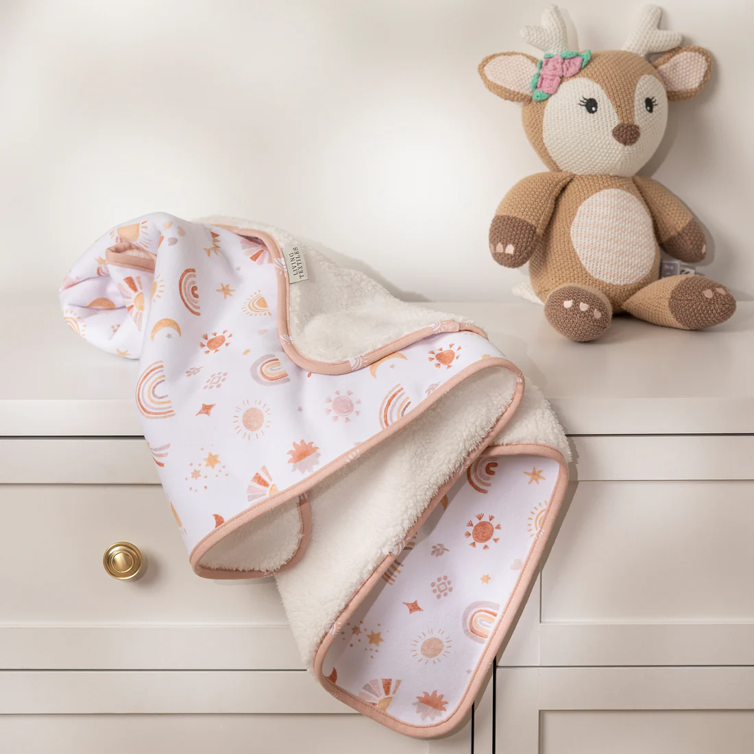 Organic Jersey Sherpa Blanket - Bohemian Bliss