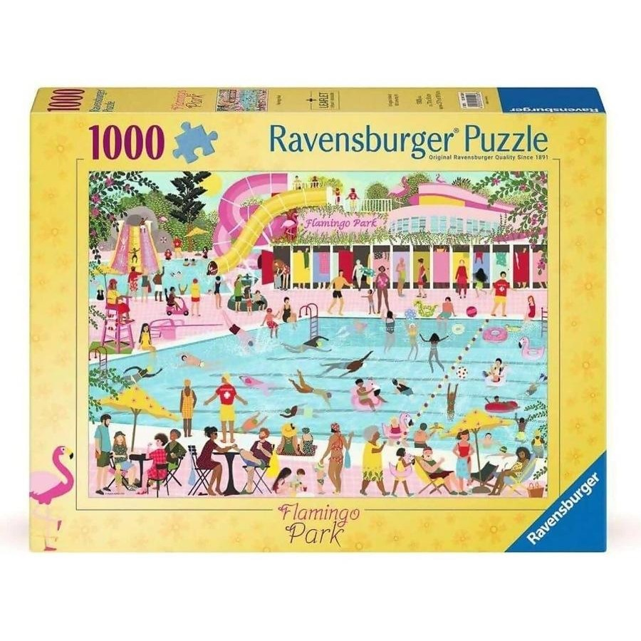 1000 pc Puzzle - Flamingo Park