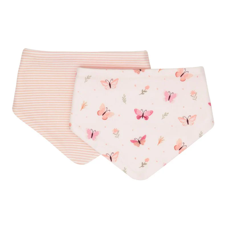 Bandana Bibs 2pk - Sweet Butterfly