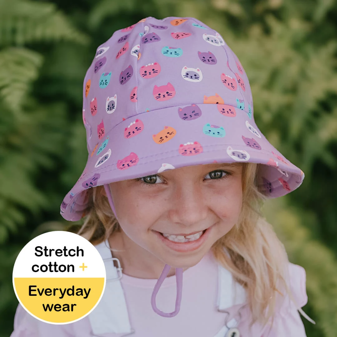 Ponytail Bucket Sun Hat - Kitty