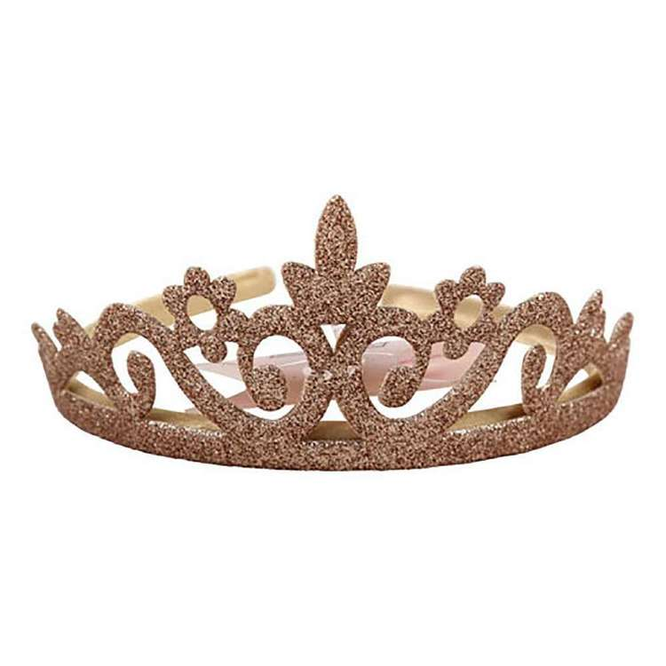 Aliceband Gold Glitter Crown