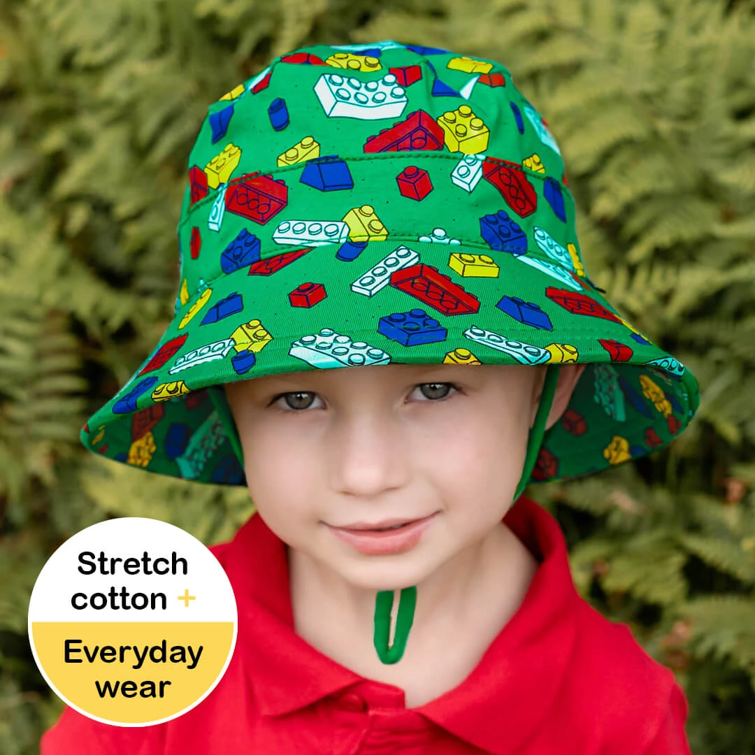 Classic Bucket Sun Hat - Blocks
