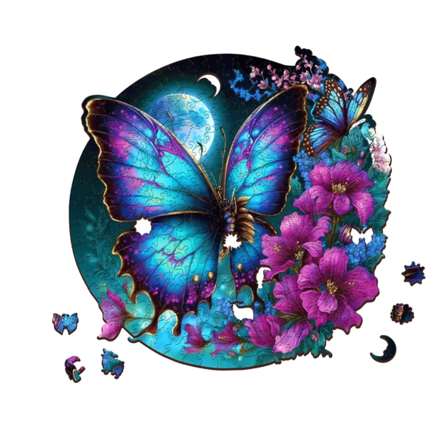 Butterfly 200pc Wooden Jigsaw Puzzle