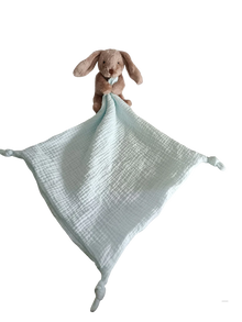Benny the Bunny with Blue Comforter