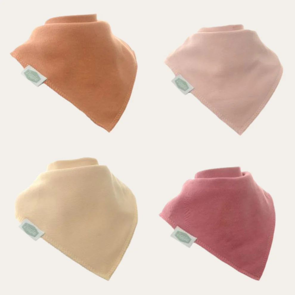 Bandana Dribble Bibs 4 pack - Berries & Cream