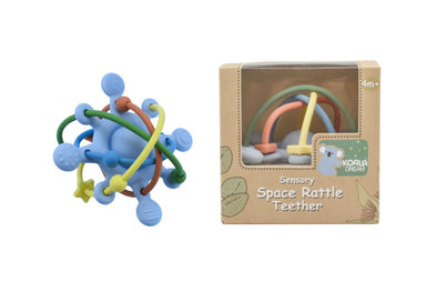 Silicone Sensory Space Rattle Teether