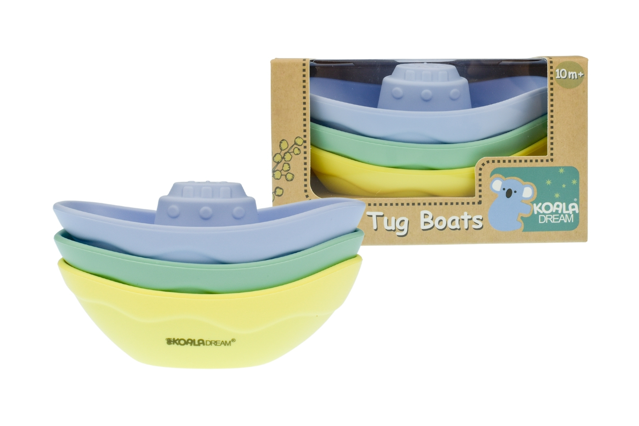 Silicone Bath Tug Boat 3pc Set