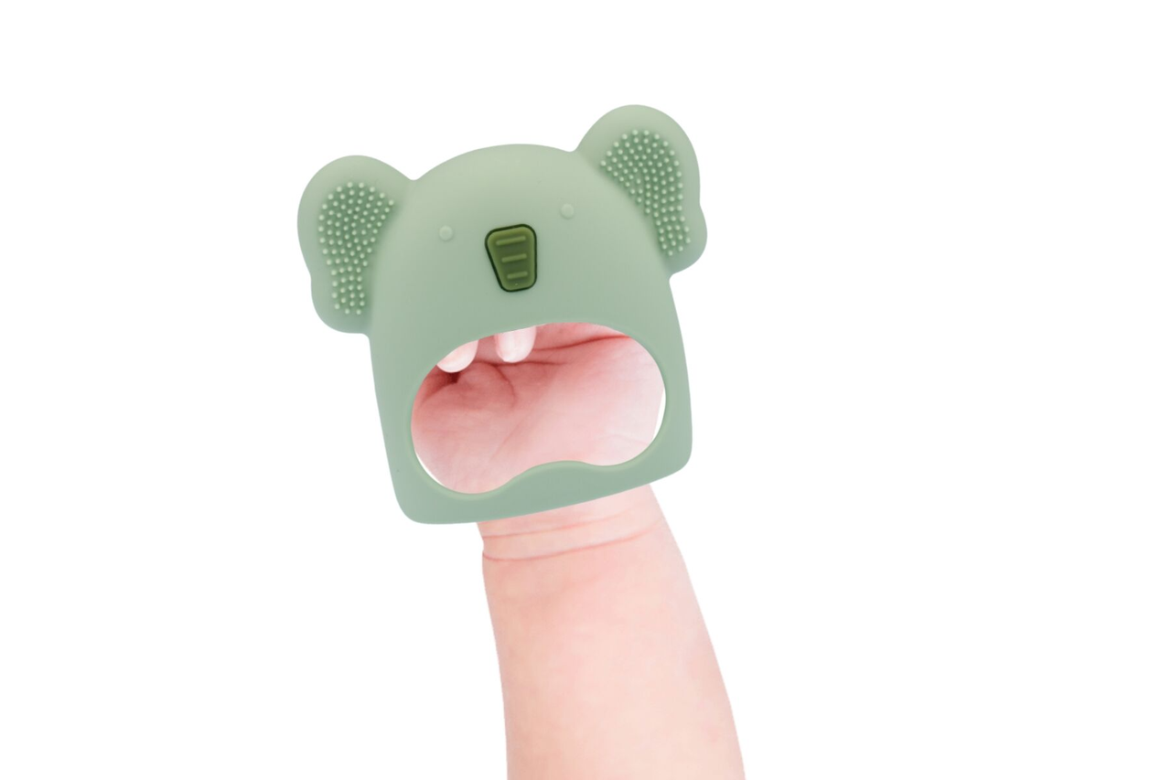 Silicone Koala Teething Mitten / Green