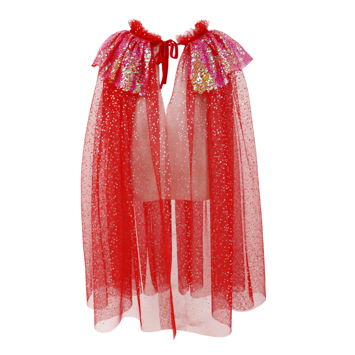 Twinkling Sequin Trim Cape