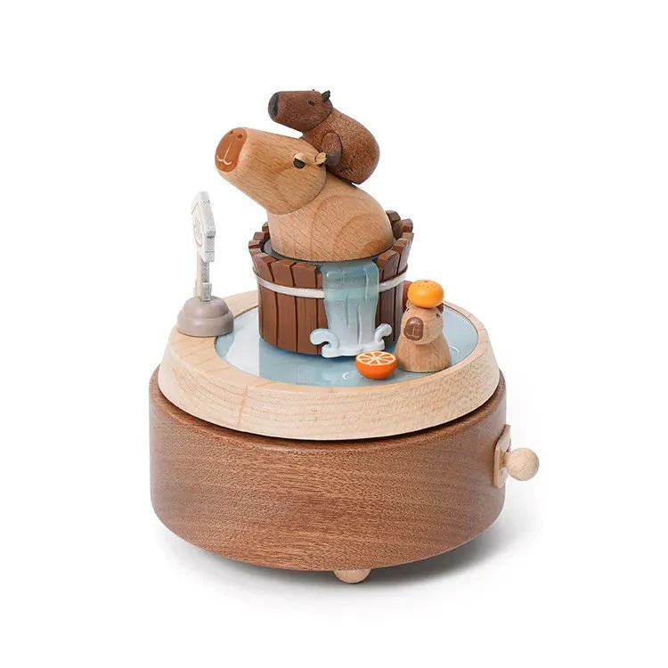 Capybara Bathing Music Box