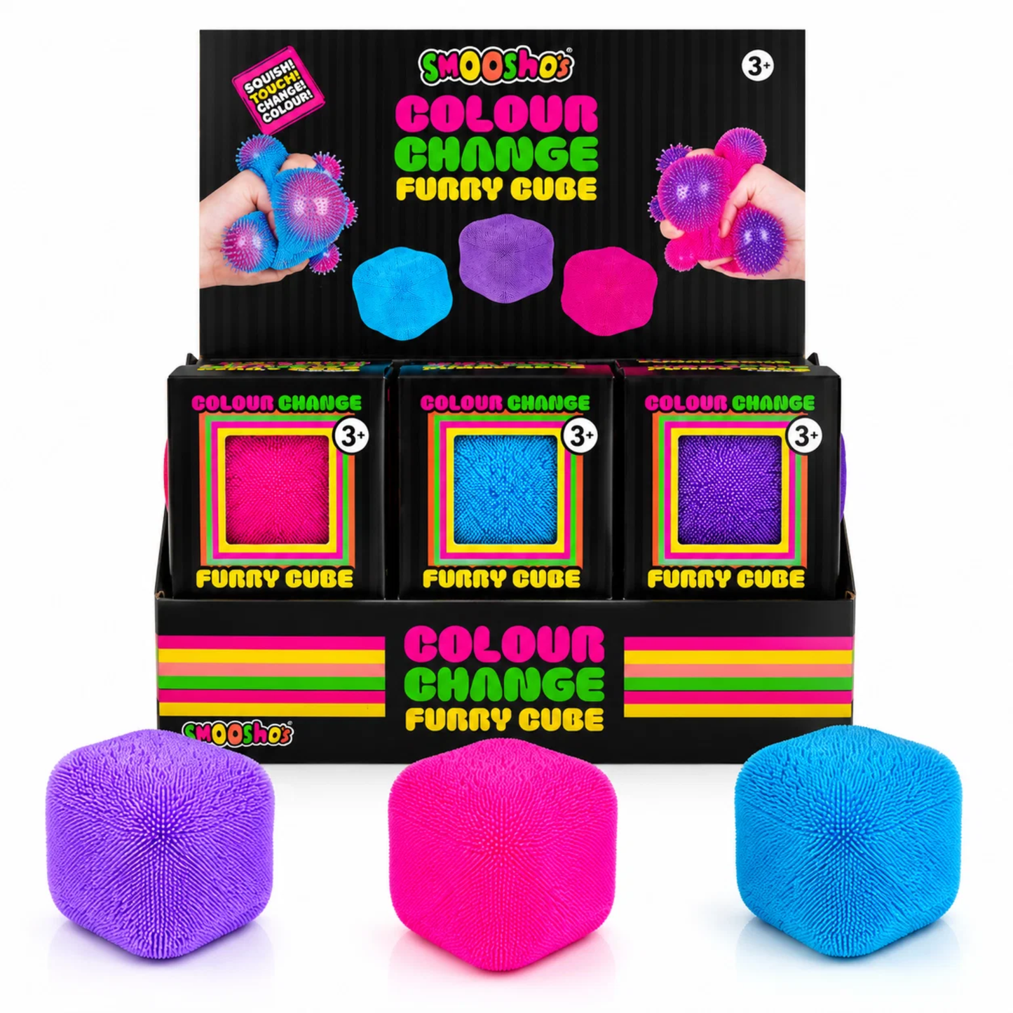 Smoosho's Colour Change Furry Cube - Assorted Colours