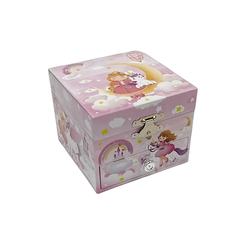 Small Musical Jewelry Box Girl/Unicorn DAN125