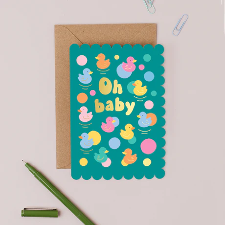 Oh Baby Rubber Duck Baby Card