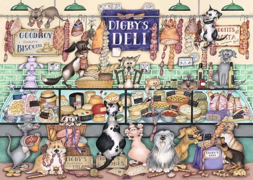 1000 pc Puzzle - Dapper Dogs No.1 - Digby's Deli