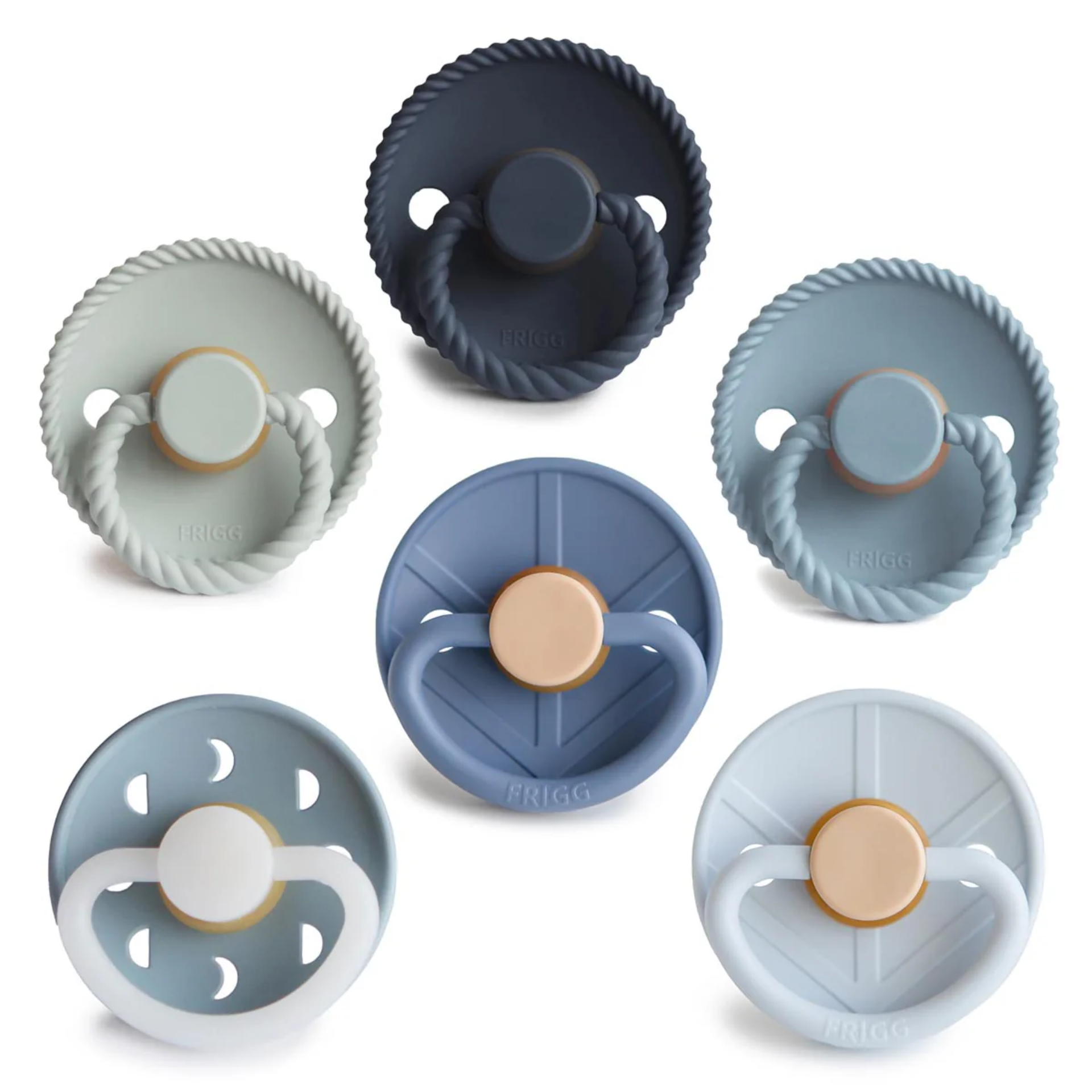 Multi Latex Pacifier Set of 6 - Endless Sea – Toys and Tales