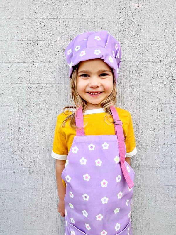 Kids Cooking Apron and Chef Hat Set