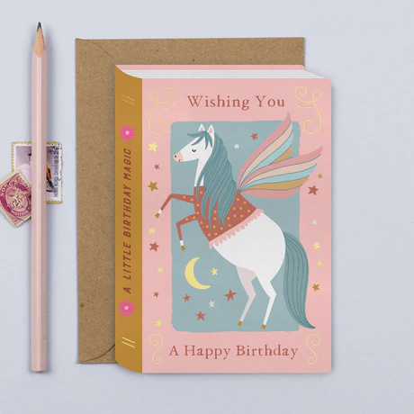 Pegasus Book Birthday Card