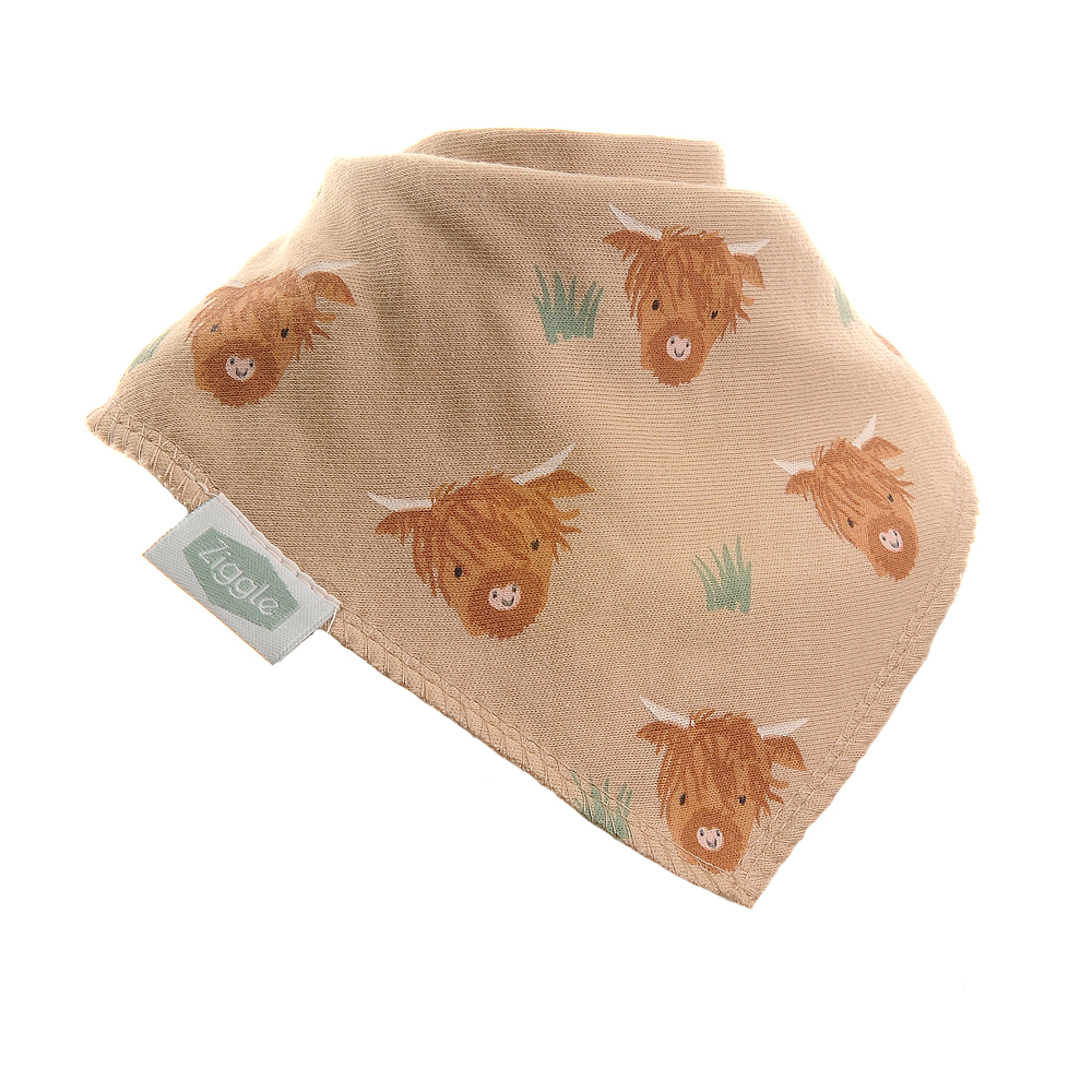 Bandana Dribble Bib - Highland Cow