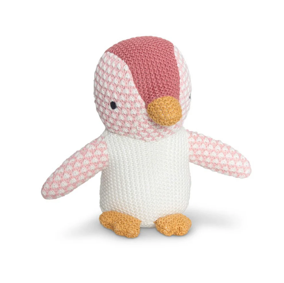 Pingu Cotton Knit Penguin Toy - Pink
