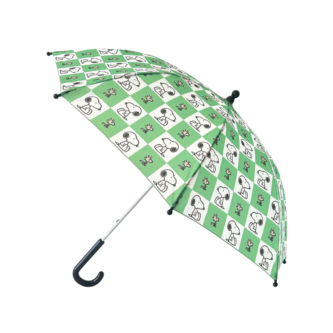 Peanuts Umbrella - Green Checkerboard