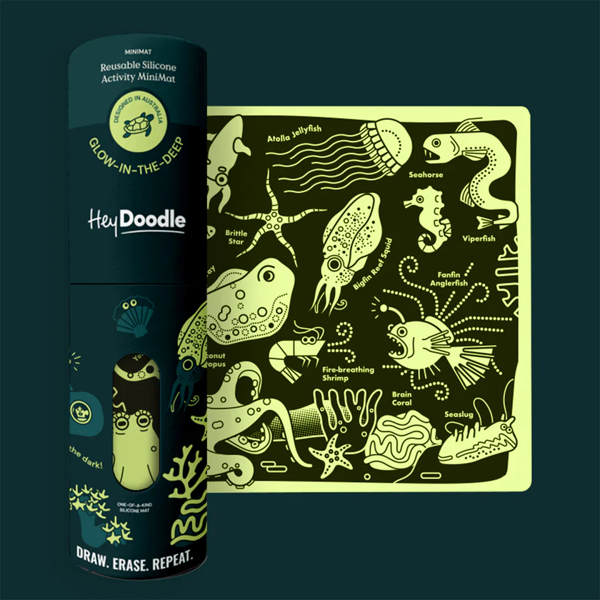 Reusable Silicone Activity MIni Mat Glow-In-The-Deep