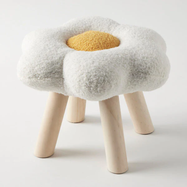 Sunny Side Up Boucle Kids Stool