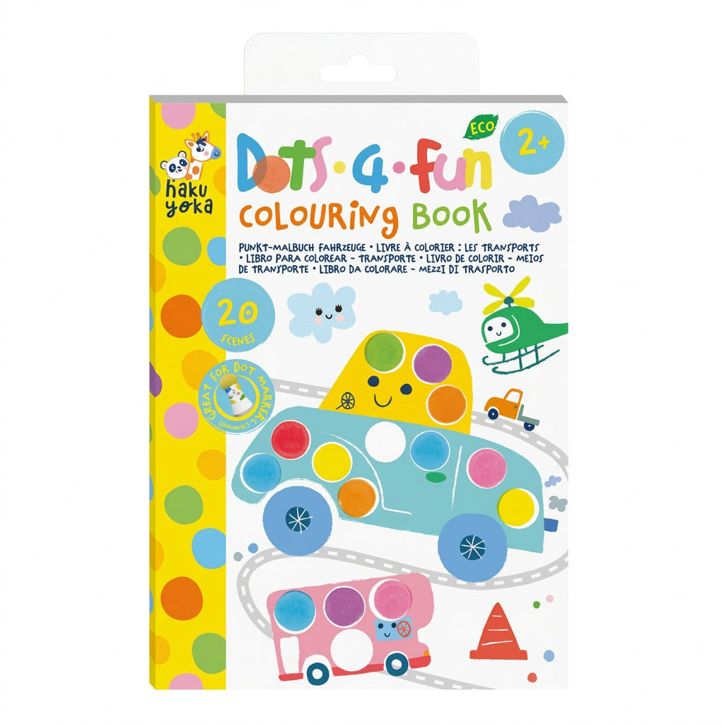 Haku Yoka - Dots 4 Fun Colouring Book - Transportation