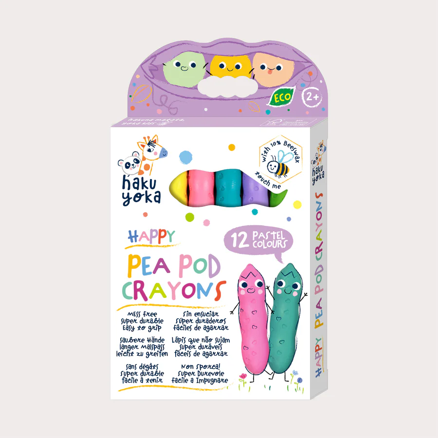 Happy Pea Pod Crayons