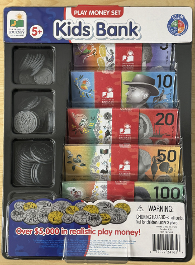 Kids Bank Play Money Set