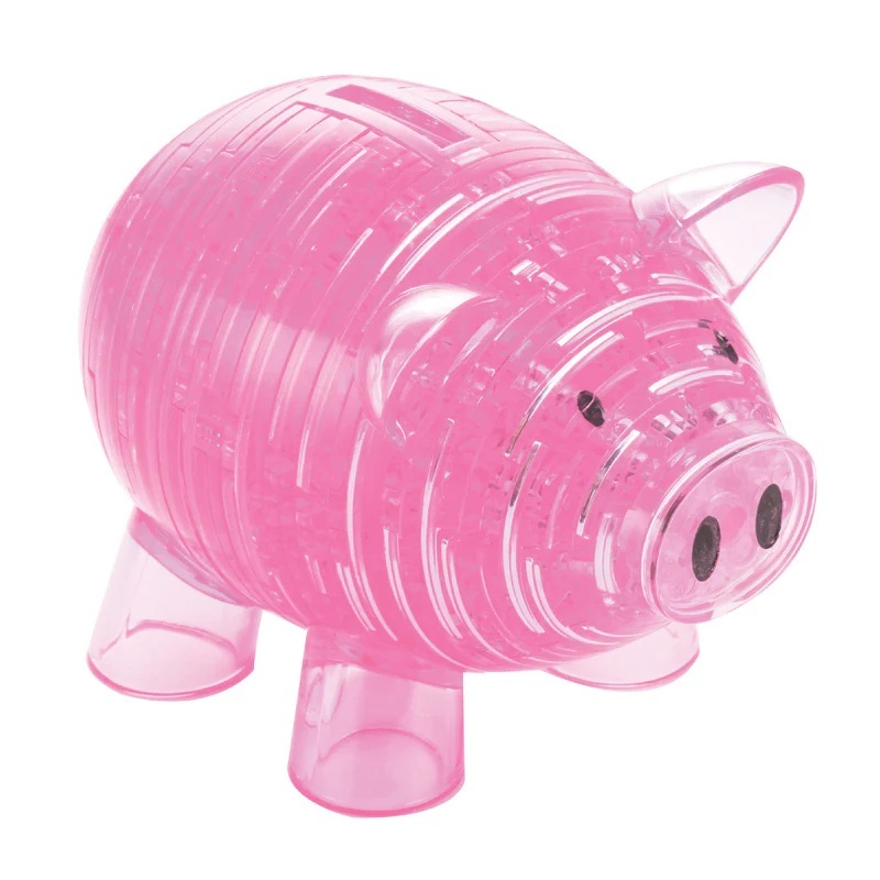 94 pc Crystal Puzzle - Piggy Bank (Pink)